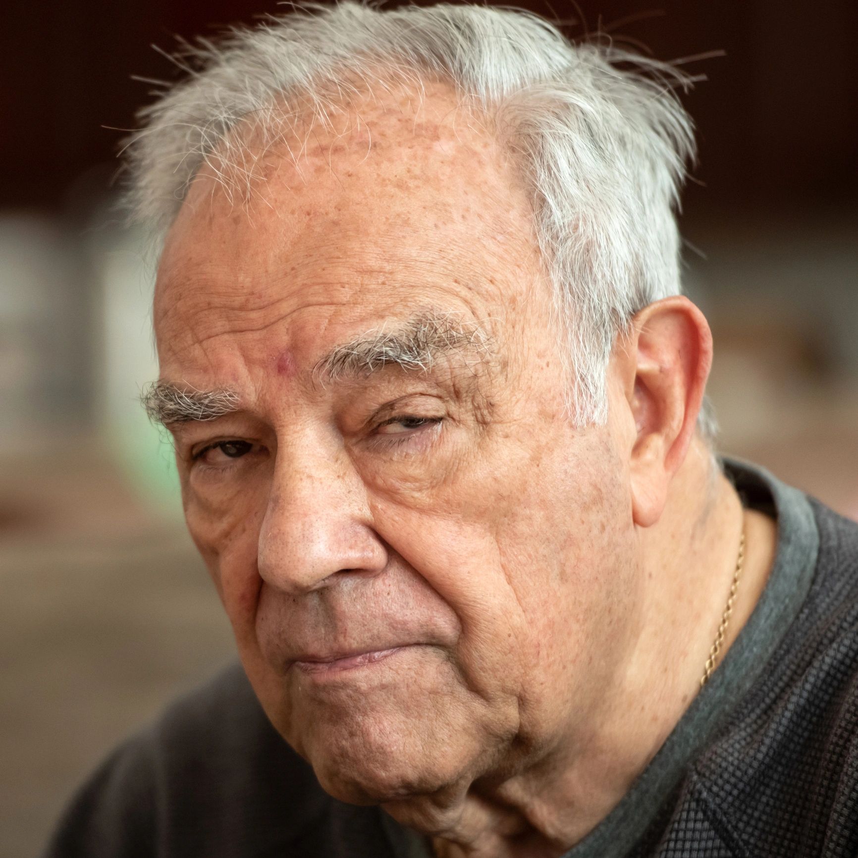 Portrait of an older man looking at the camera