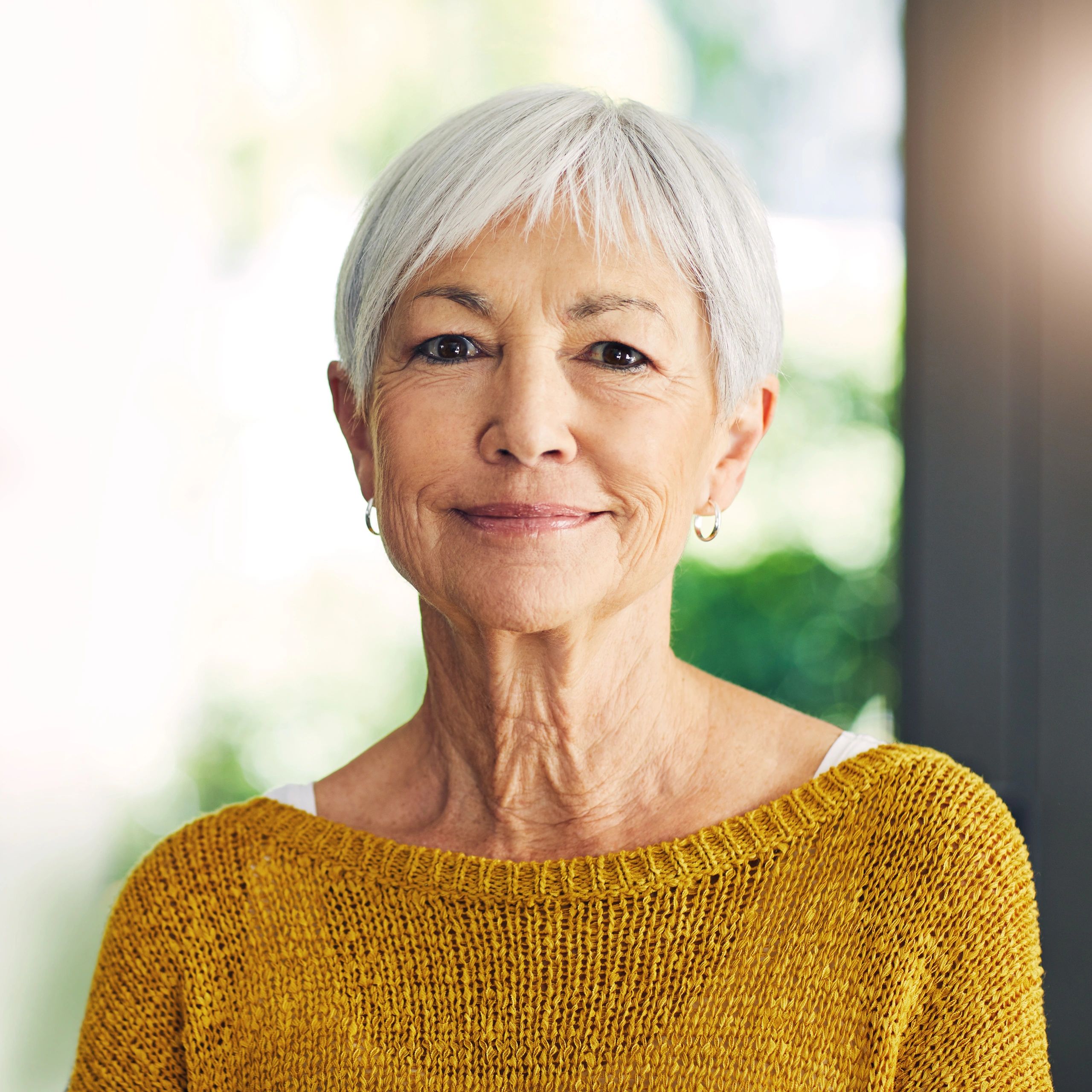 Portrait of a confident senior woman at home