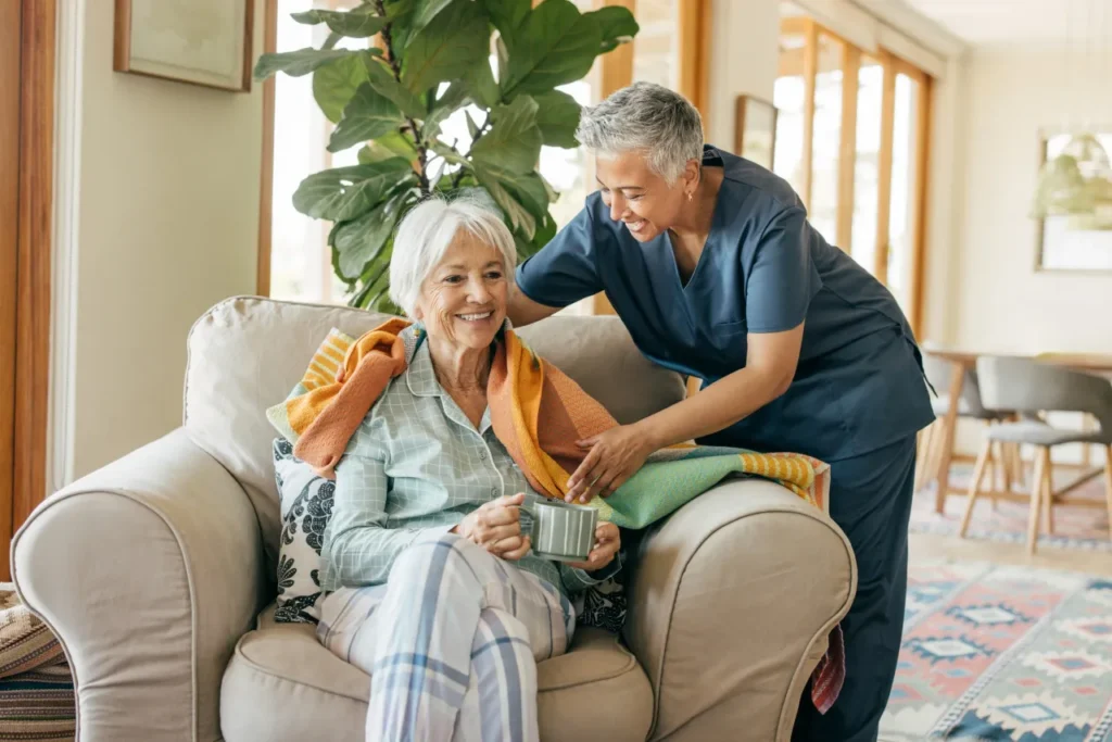 Personal support worker providing compassionate in-home care in Ontario